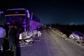 Tekirdağ'da Trafik Kazası Otomobil ile Otobüs Çarpıştı, 2 Yaralı